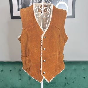 Rare Vintage 1970s JCPENNEY Genuine Leather Vest L